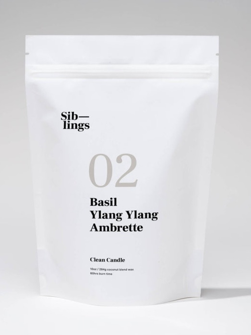 Siblings Clean Candle Kit 02 Basil Ylang Ylang Ambrette